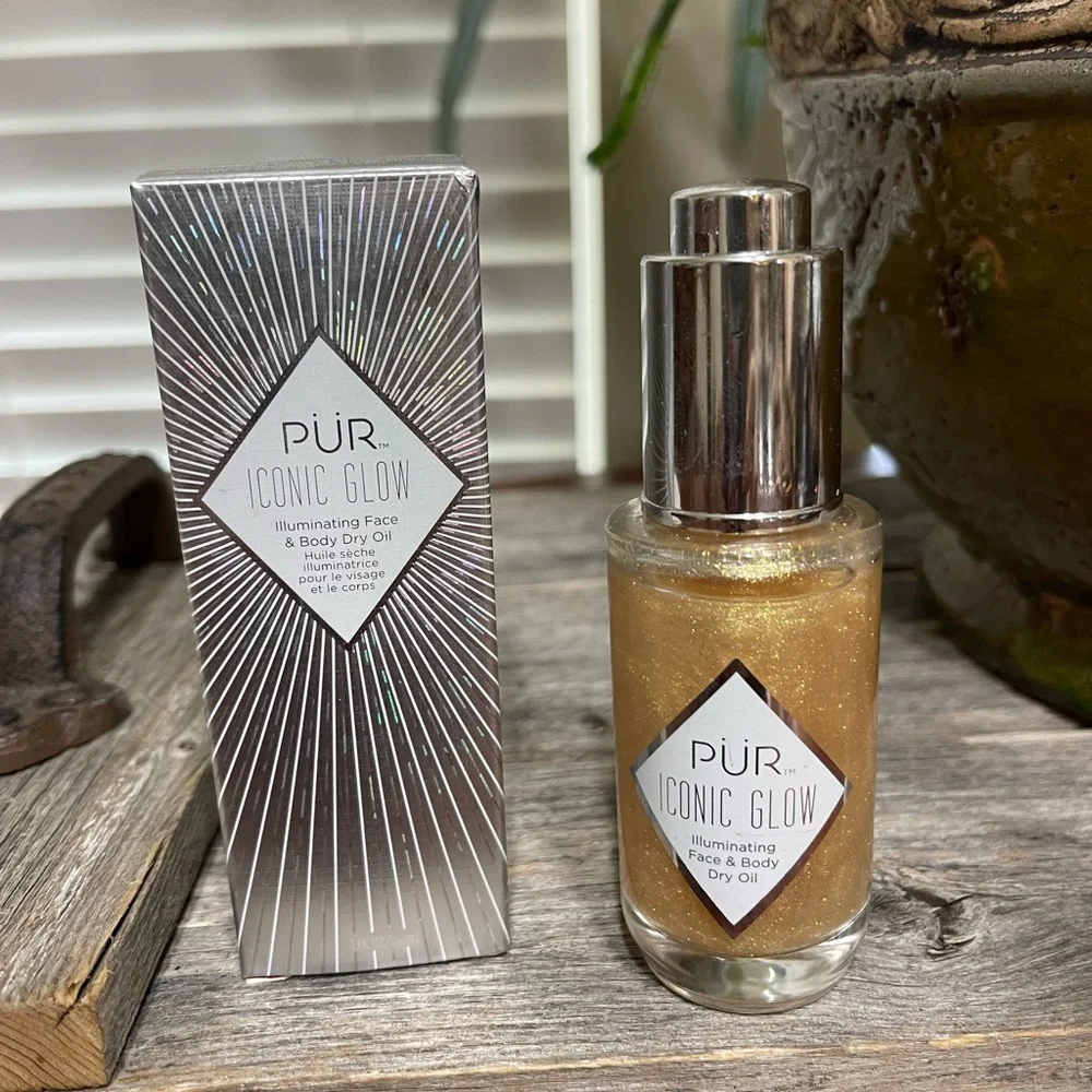 Pur Iconic Glow Illuminating Face & Body Dry Oil NIB 1 Oz